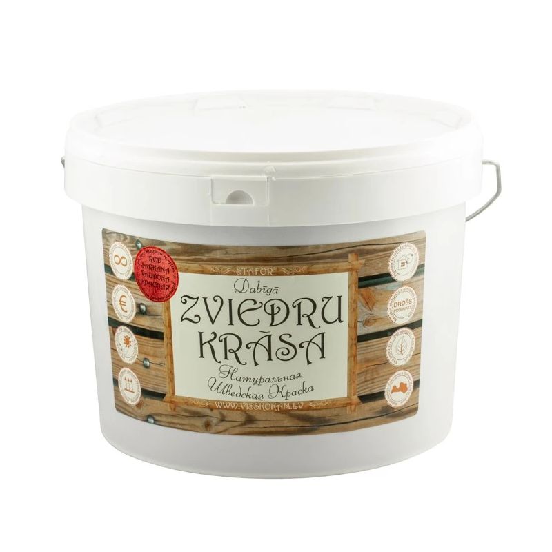 Dabīgā zviedru krāsa melna stafor 10l