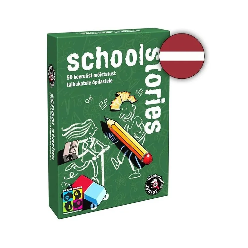 Kāršu spēle Brain Games Black Stories Junior: School Stories, LV