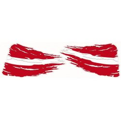 Auto uzlīme latvijas karogs stilizēts