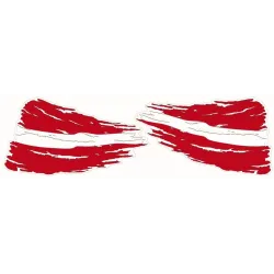 Auto uzlīme latvijas karogs stilizēts