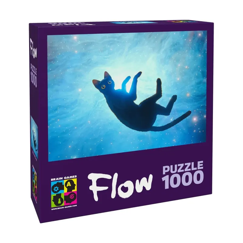 Puzle Brain Games Flow Black Cat, 68.2 cm x 48.2 cm, 1000 gab.
