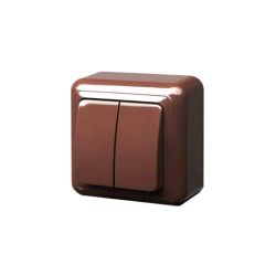 Slēdzis liregus delta+ 1+1 brūns