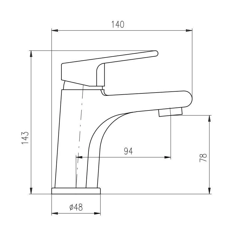 Izlietnes maisītājs DOMOLETTI COLORADO, melns