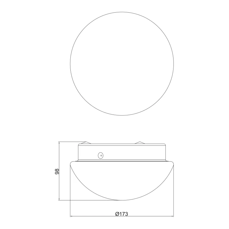 Gaismeklis cl013 1x60w e27 balts d180