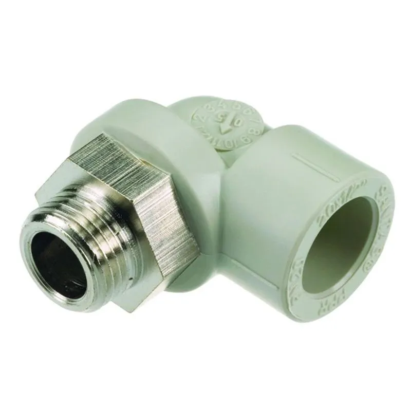 Torustikupõlv Sanitas 25.2525, 90 °, 3-4 tolli - väliskeere-25 mm -Joodetav sisemine pool, polüpropüleen ,pp,