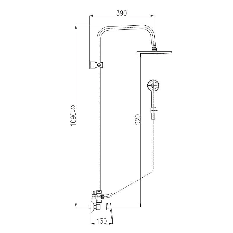 Dušas komplekts ar maisītāju Colorado DCO182.5-3CMAT