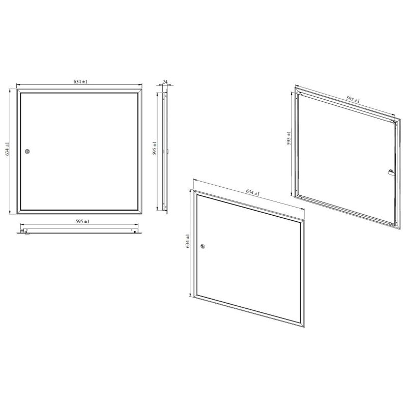 Durtiņas revīzijas 600x600 ar slēdzeni