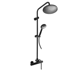 Душевой набор с термостатическим смесителем Domoletti DTRM81.5-3CMAT, черный цв.