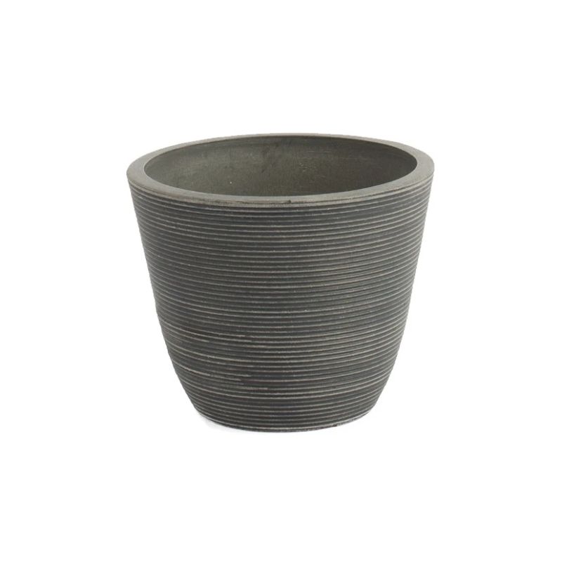 Puķu pods 13d10 d10 h8.2 charcoal