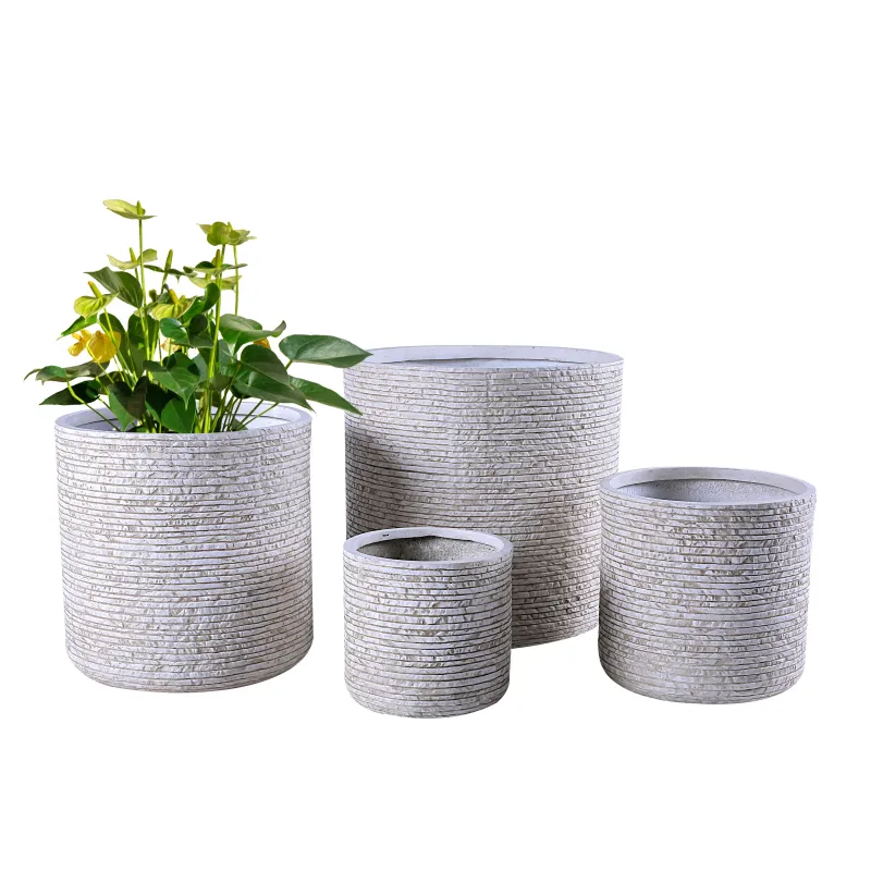 Puķu pods Domoletti LT13963-4S, keramika-māls, gaiši brūna