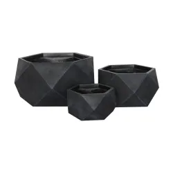 Gėlių vazonas Domoletti LT14357-1S, keramika-molis, antracito sp.