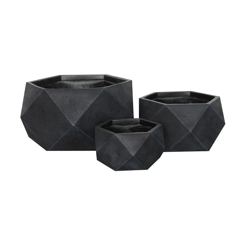 Puķu pods Domoletti LT14357-1S, keramika-māls, antracīta