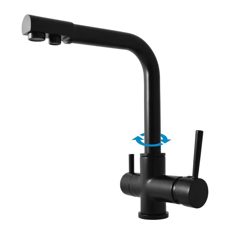 Virtuves jaucējkrāns Domoletti Seina DSE918.5CMAT, melna krās.