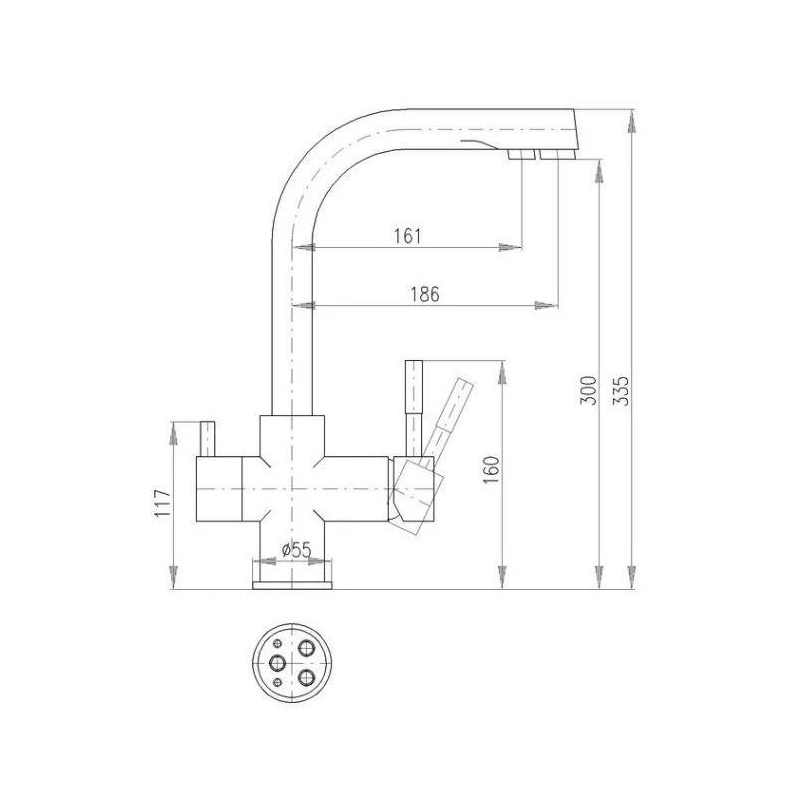 Maisītājs izlietnes seina dse918.5cmat