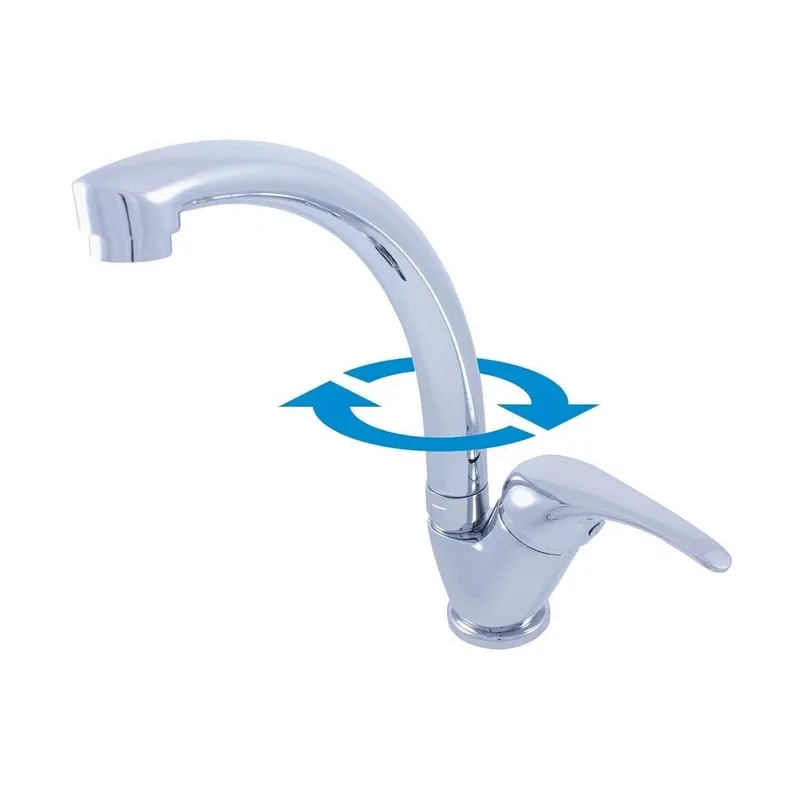 Virtuves jaucējkrāns Domoletti Selenga Eco DSEE006.5-3, hroma krās.