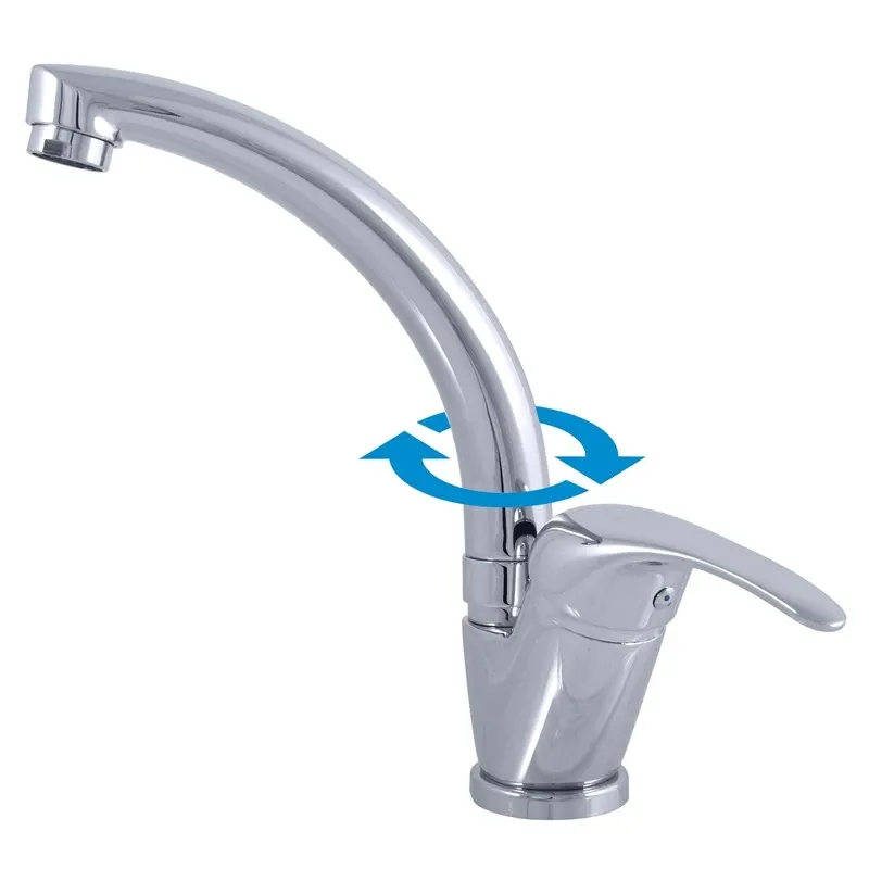 Virtuves jaucējkrāns Domoletti Selenga Eco DSEE006.5-2, hroma krās.