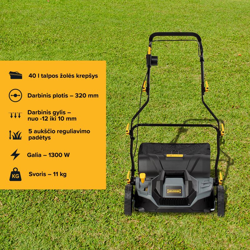 Aerators un skarif.el.grunder 1300w 32cm