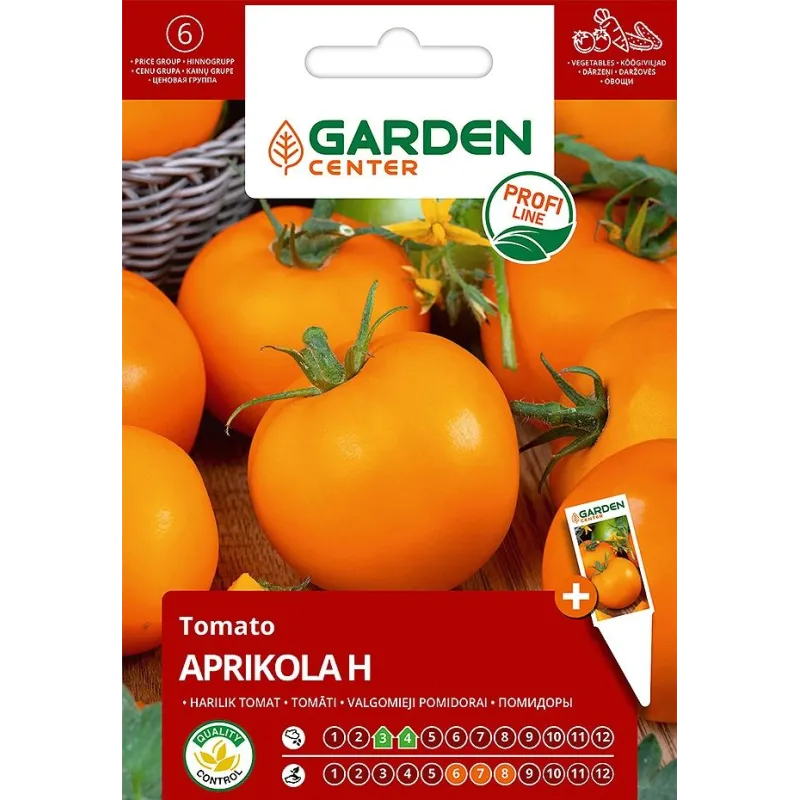 Sēklas Garden Center, tomāti APRIKOLA H, 0.1 g