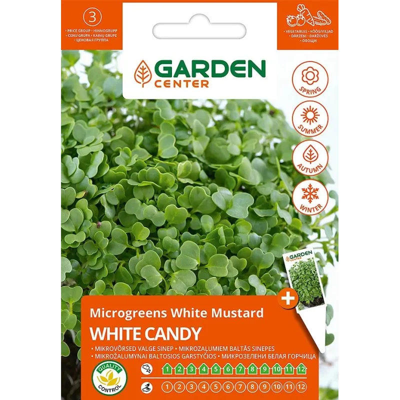 Sēklas Garden Center dīgšanas sinepes WHITE CANDY, 10 g