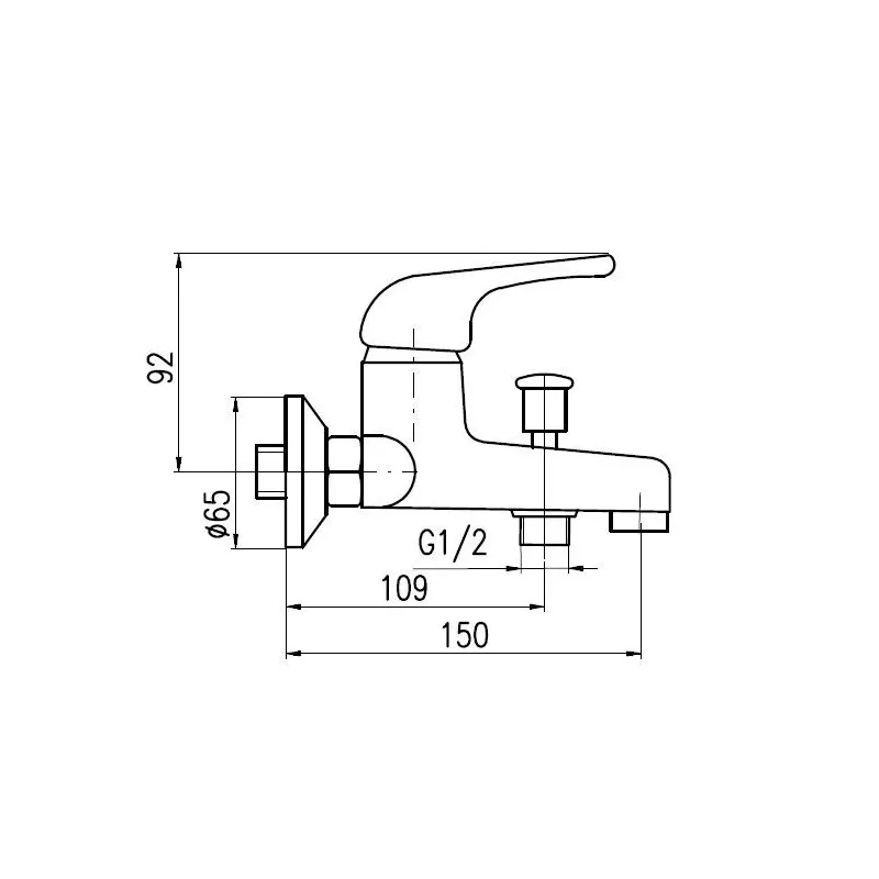 Vannas maisītājs ar dušas komplektu Domoletti Selenga Eco DSEE054.5-1, hroma krās.