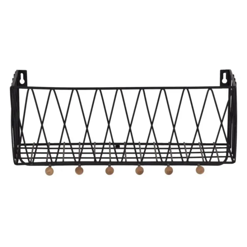 Riiul Domoletti, must v.-puidu v., 12 cm x 16.5 cm x 35.5 cm