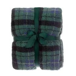 Pledi Domoletti Sherpa, zaļa, 130 cm x 160 cm