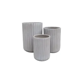 Цветочный горшок Domoletti LT14603-2S, керамика-глина, серый цв.