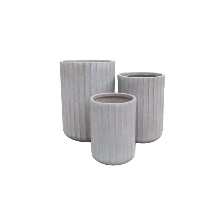 Puķu pods Domoletti LT14603-2S, keramika-māls, pelēka krās.