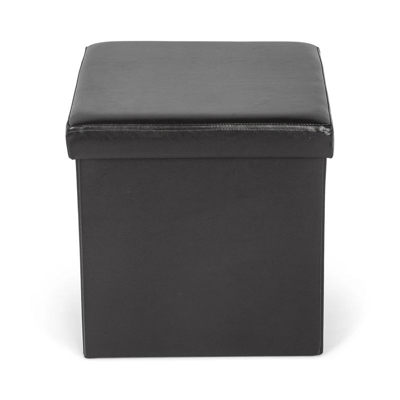 Pufs mateo ar glab.kasti mdf melns