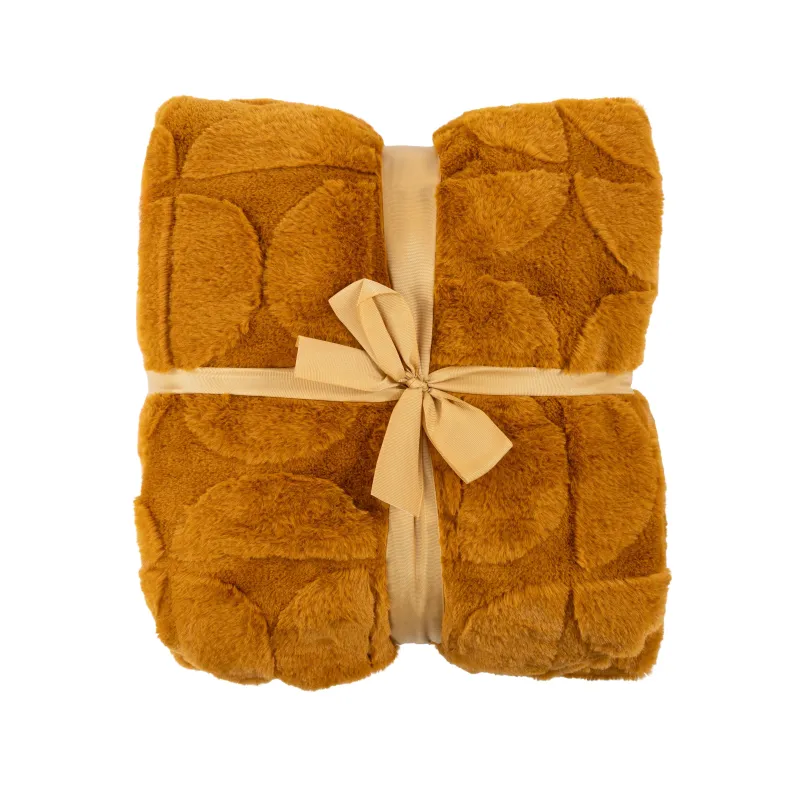 Pledi Domoletti Jacquard Mustard, sinepju, 140 cm x 200 cm