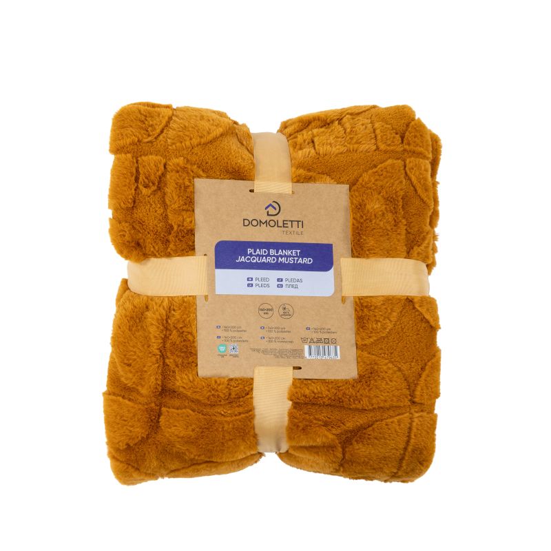 Pleds jacq mustard 140x200cm dzeltens