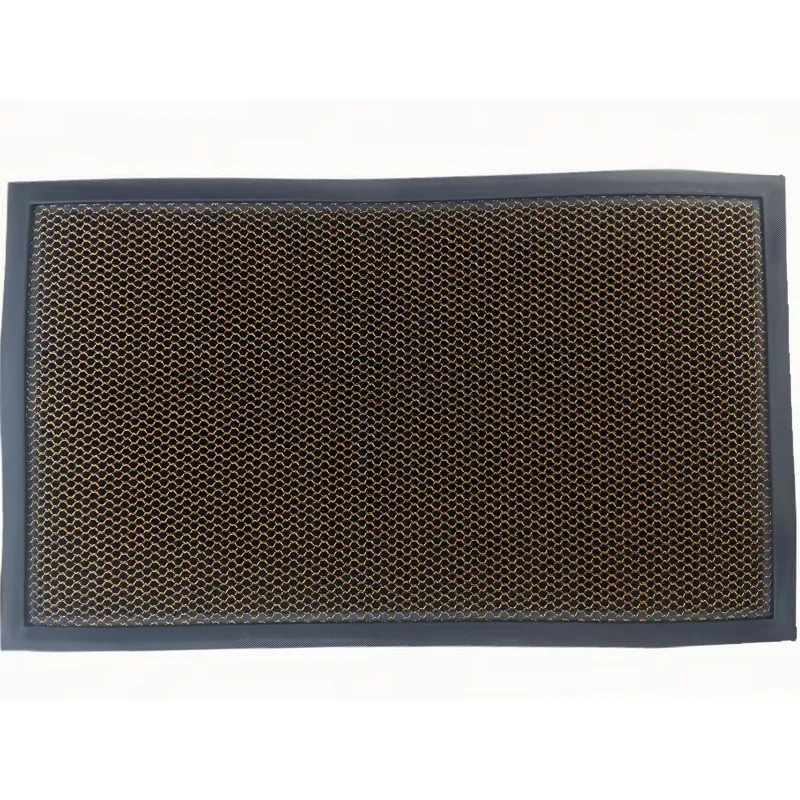 Uksematt Domoletti 3D, must-oranž, 80 cm x 120 cm x 1 cm