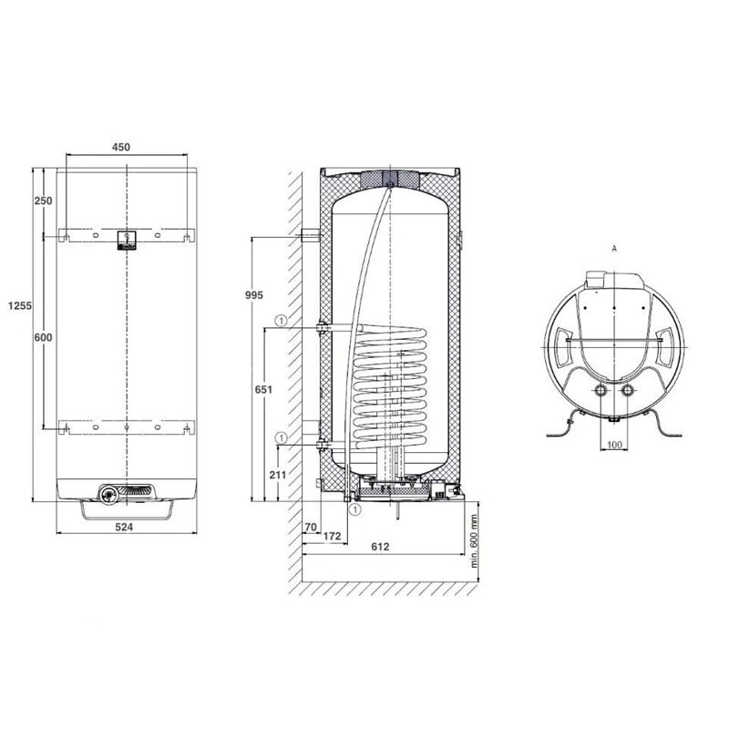 Sildītājs ūdens dražice komb okc160 147l
