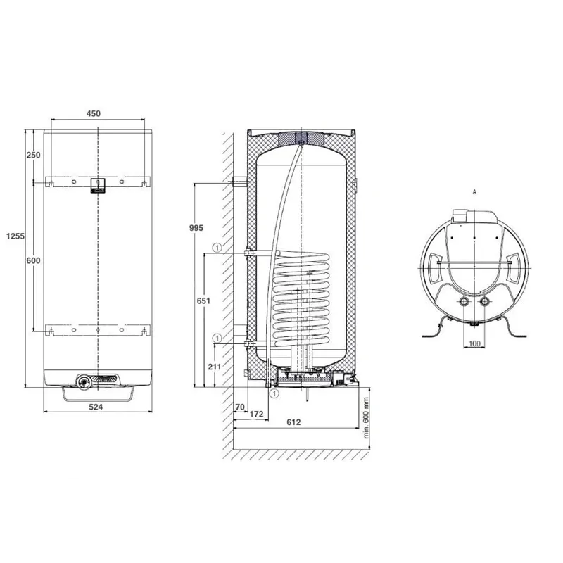 Ūdens sildītājs Dražice OKC 160, 145 l