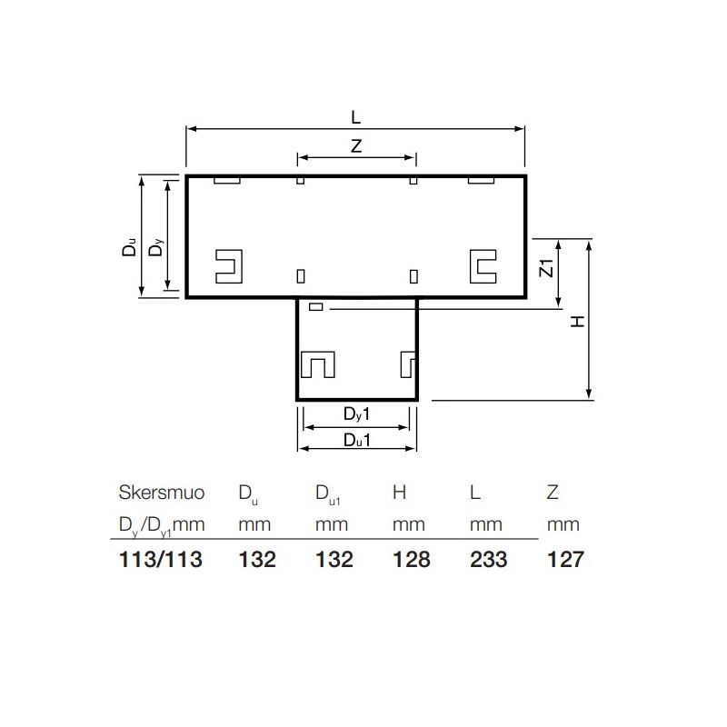 Drenaažitoru kolmik Wavin, 113x113 mm, 90 °