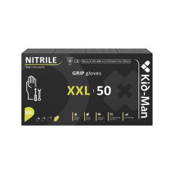 Kid-Man Black Grip nitrile gloves N50, size XXL