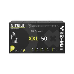 Kid-Man mustad nitriilkindad N50, suurus XXL