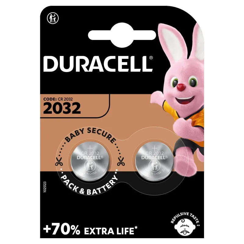 Duracell patarei CR 2032 3V liitium 2tk.