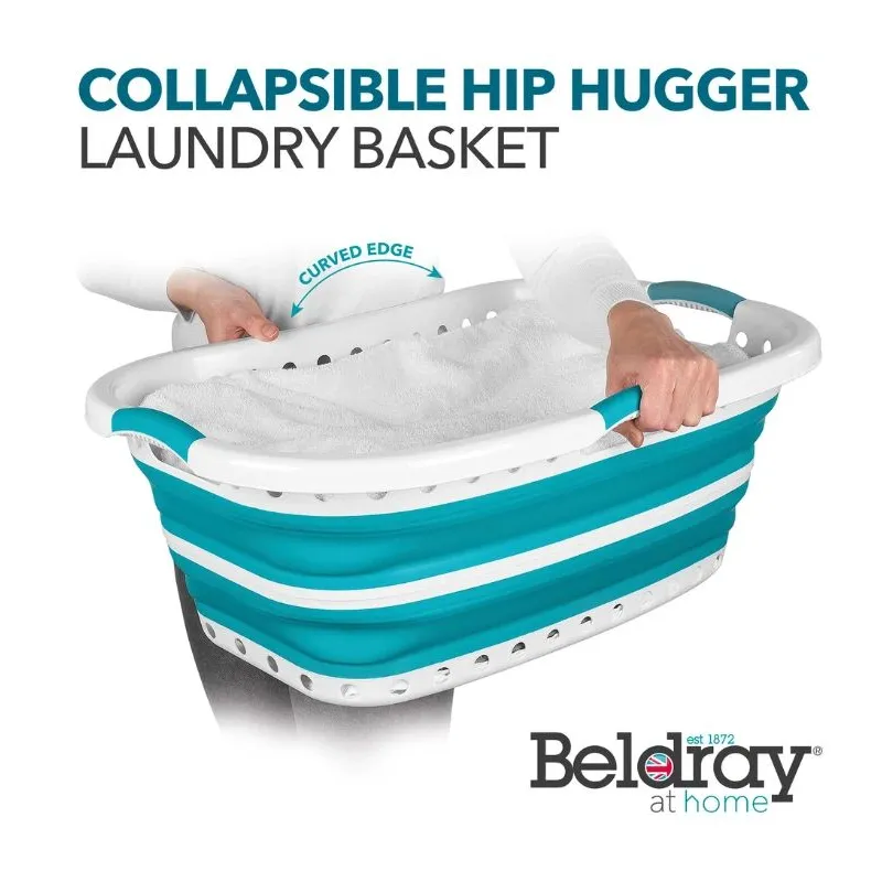 Beldray LA072979TQAZFOB Collapsible Hip Hugger Laundry Basket