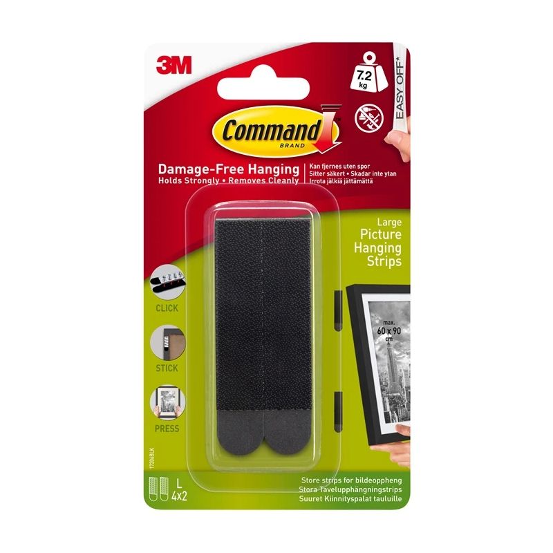 Kahepoolne teip 3M 17202UKN, must v.