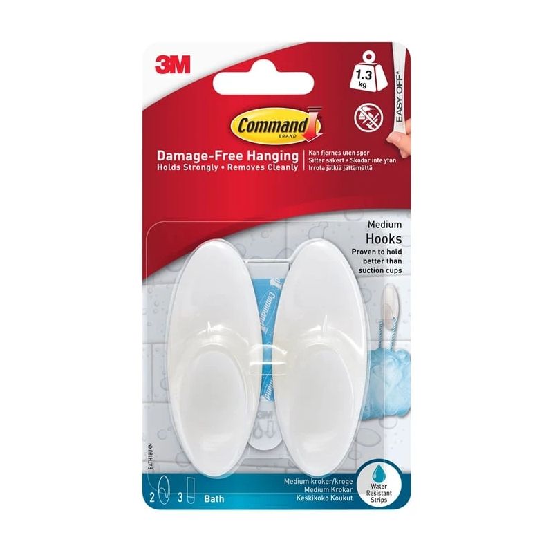 Āķi vannas istabai balti 2gab. m izm.