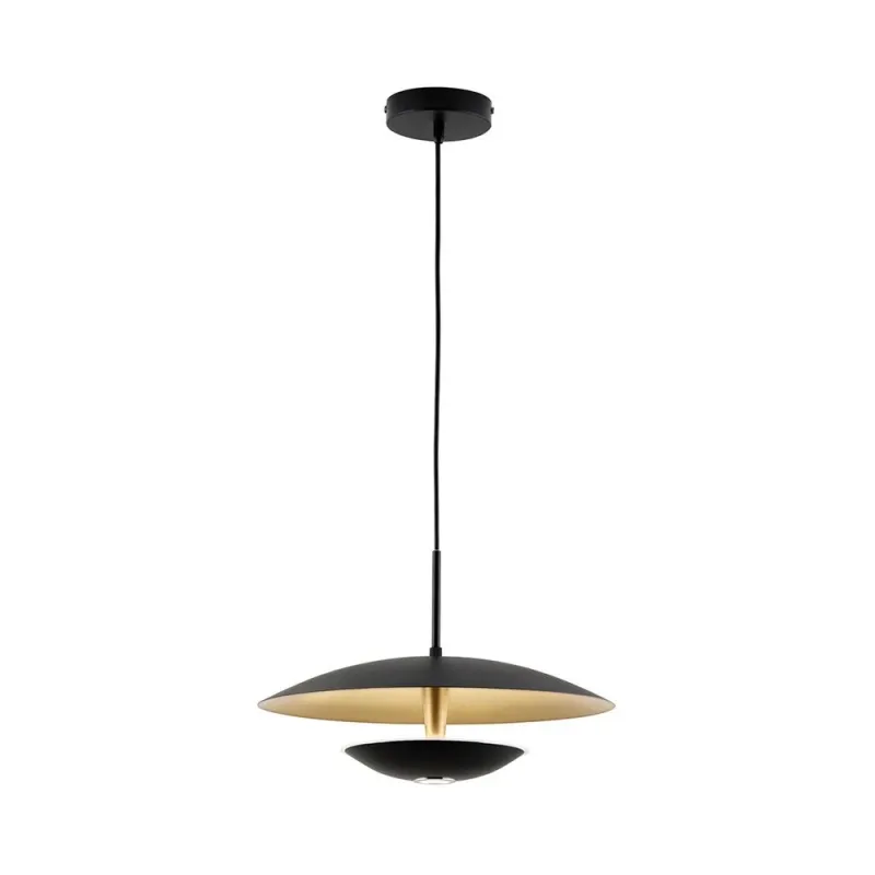 Lampa piekaramā monica 16w 3k meln-zelta