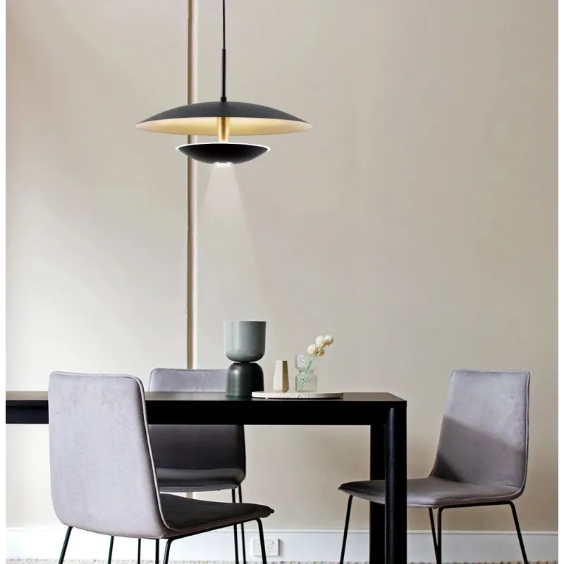 Lampa piekaramā monica 16w 3k meln-zelta