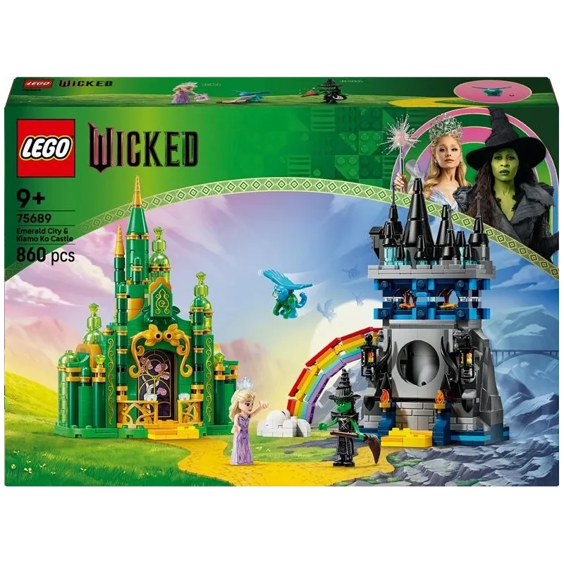 Konstruktors LEGO Wicked Emerald City & Kiamo Ko Castle 75689, 860 gab.