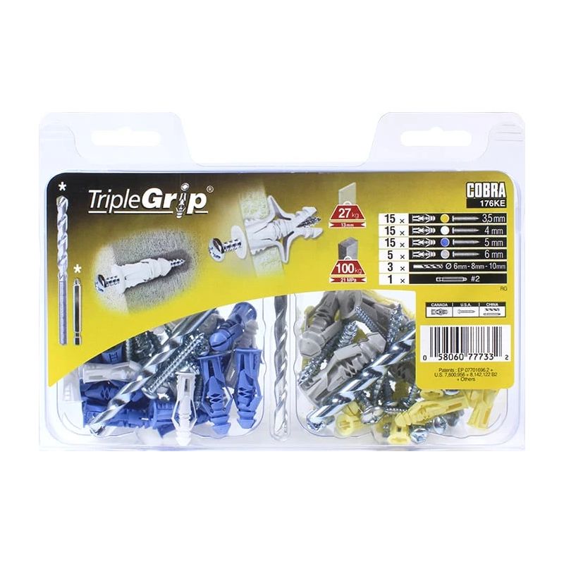 Dībelis ģipšk. 6x39 mm plastm. 50 gab.