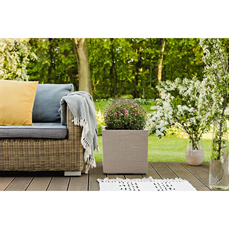 Plastm. puķu pods karo eco coffee deska