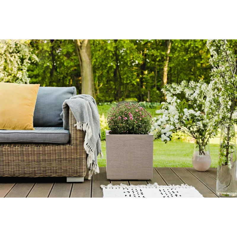 Puķu pods Lamela 891-85, plastmasa, gaiši brūna