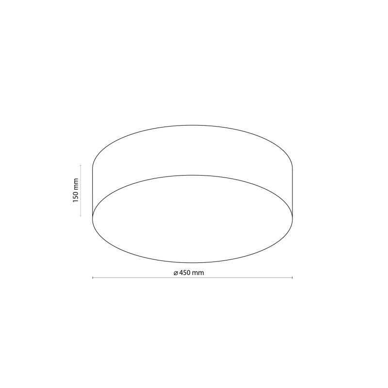 Lampa griestu rondo e27 4x15w 45cm balta