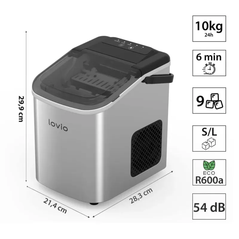 Lovio LVIM001SL Crystal Ice home ice maker