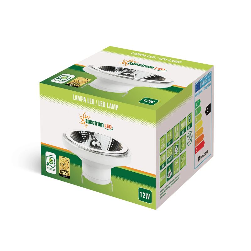 Led spuldze spectrum ar111 g53 12w 12v